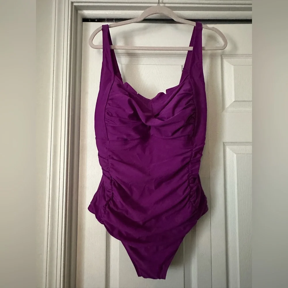 NWT Aqua Eve purple swimsuit - Picture 1 of 7